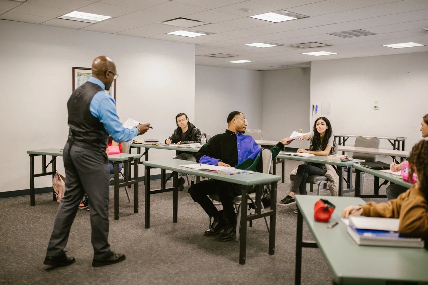 The driving school's classroom for mandatory courses