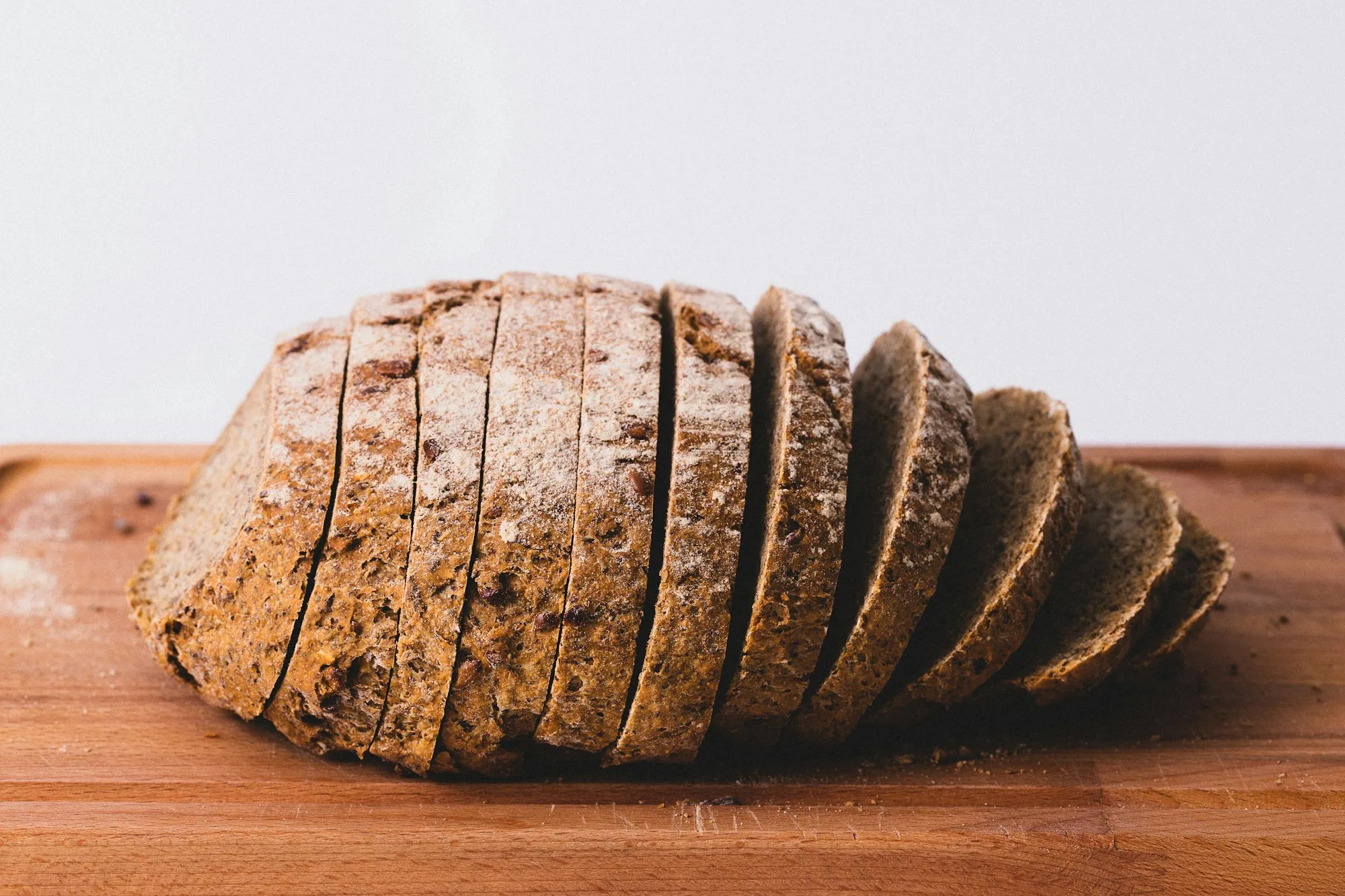 A sourdough loaf with a dark crust