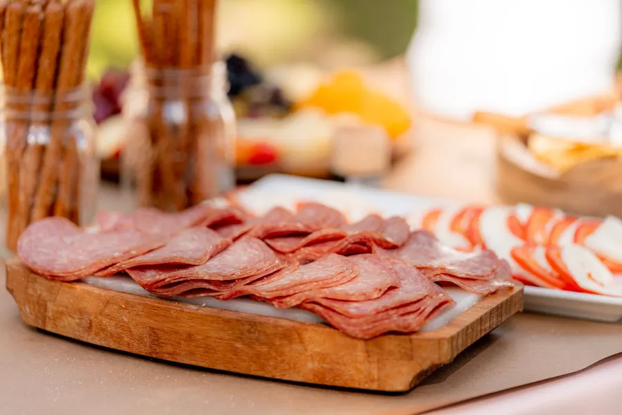 A board of Ticino cured meats and formaggini with bread