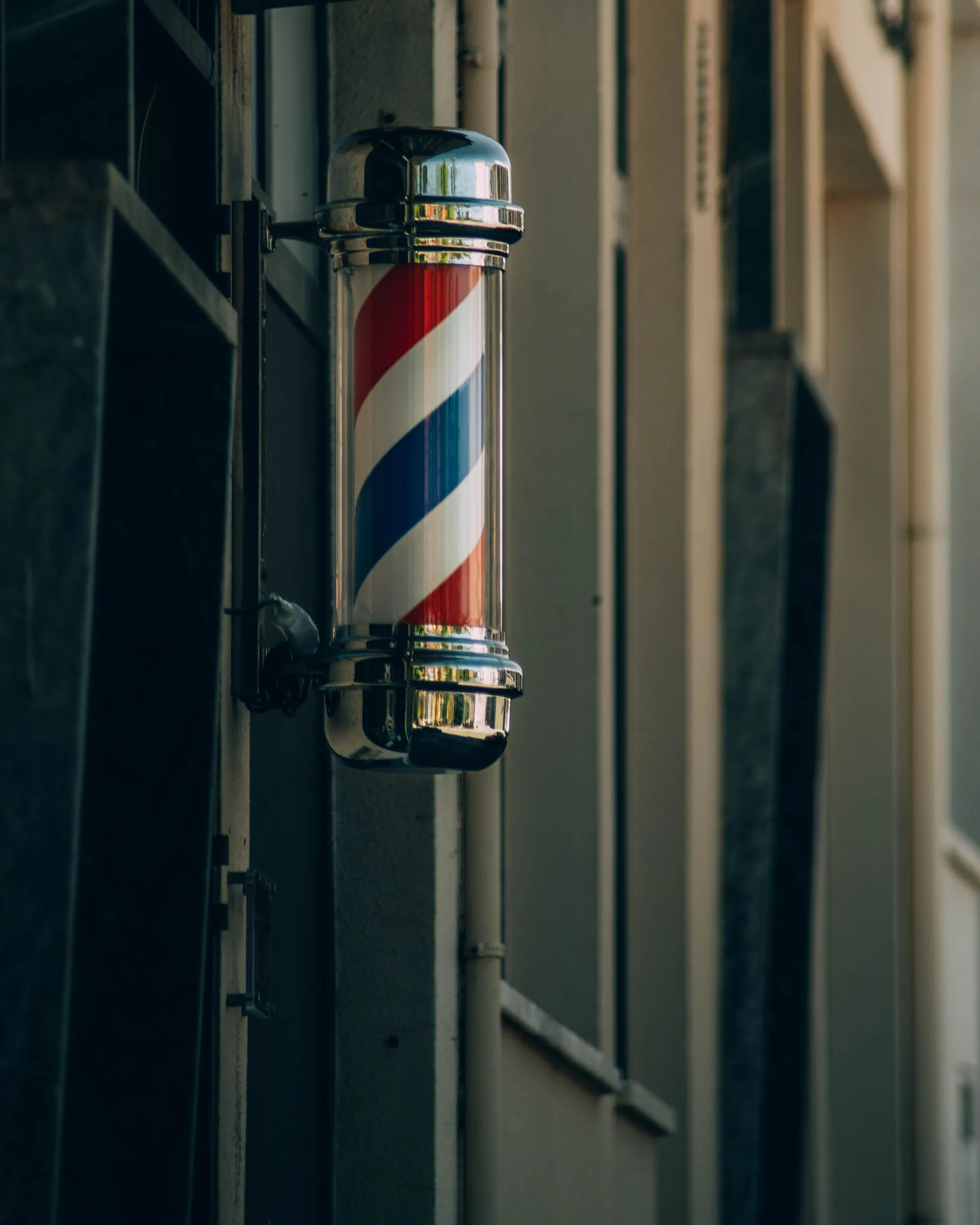 Man getting a haircut in the barber chair