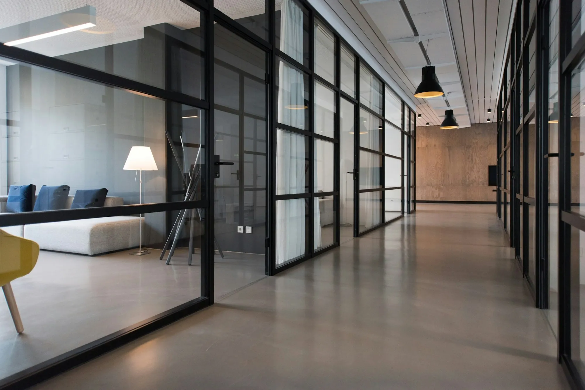 A bright, perfectly clean office