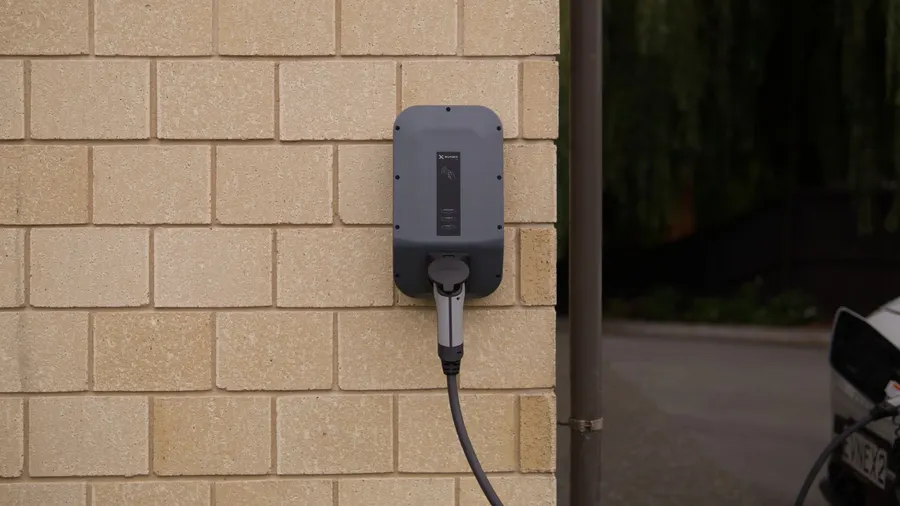 Home EV wallbox in the garage