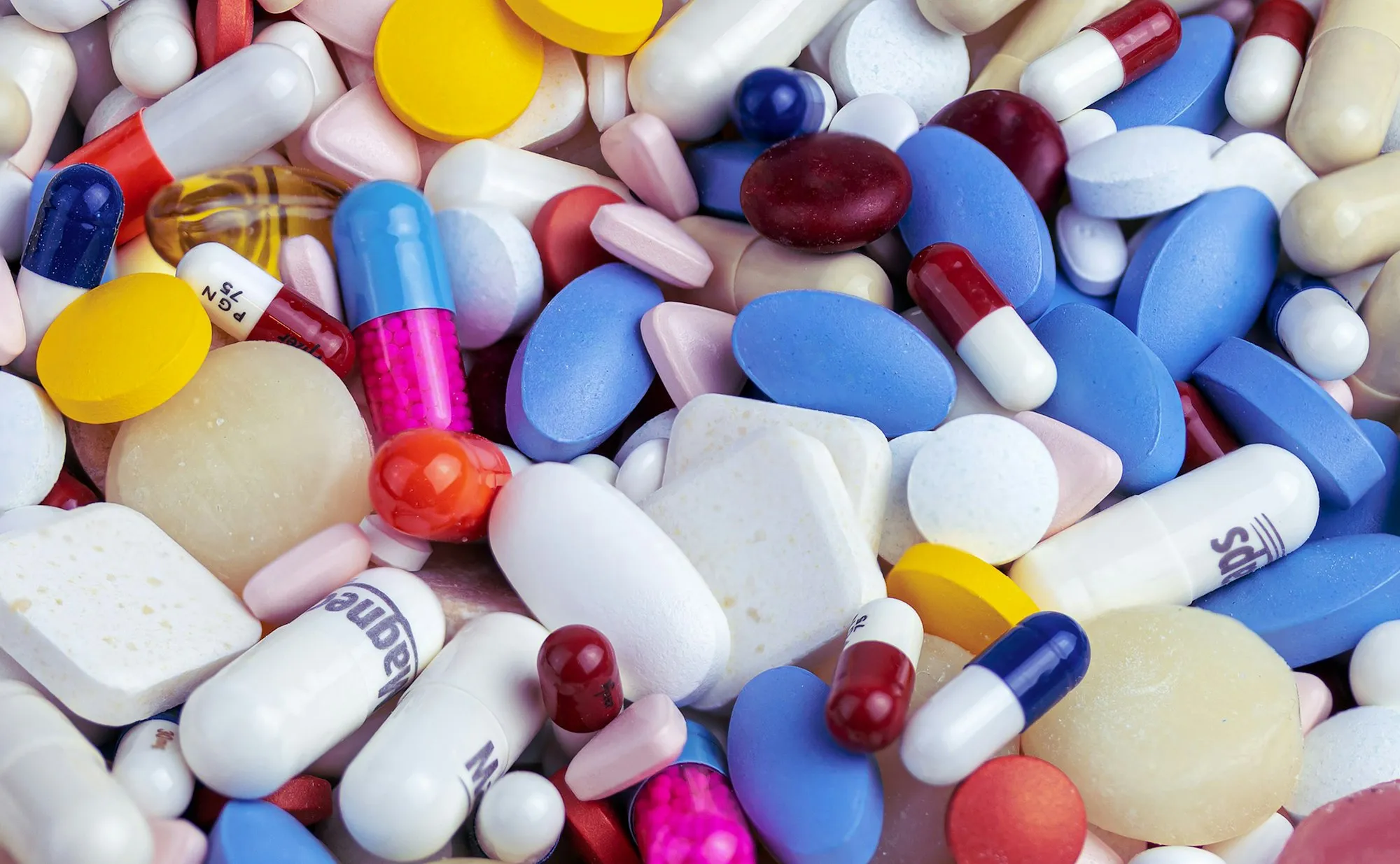A colourful assortment of tablets and capsules