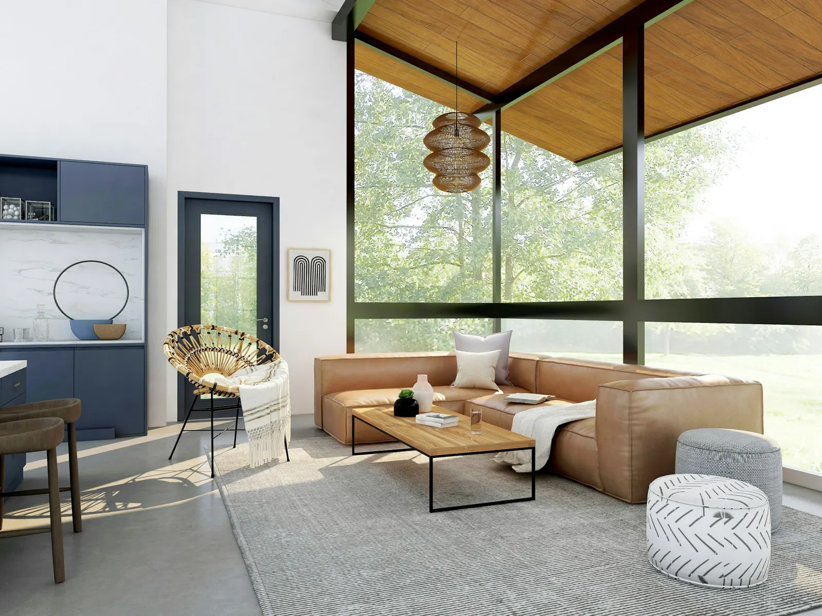 Contemporary villa with lake view