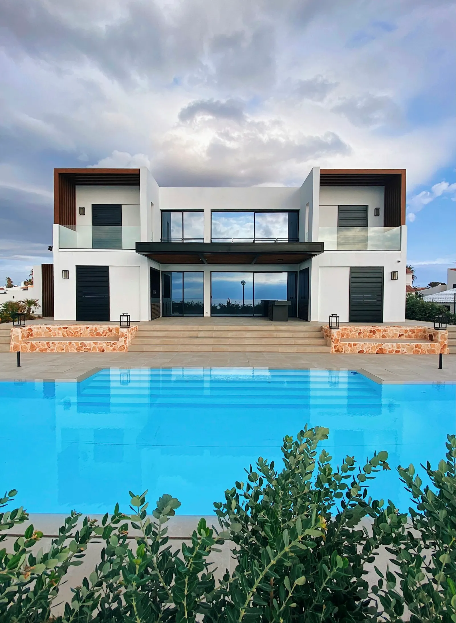Modern villa with garden
