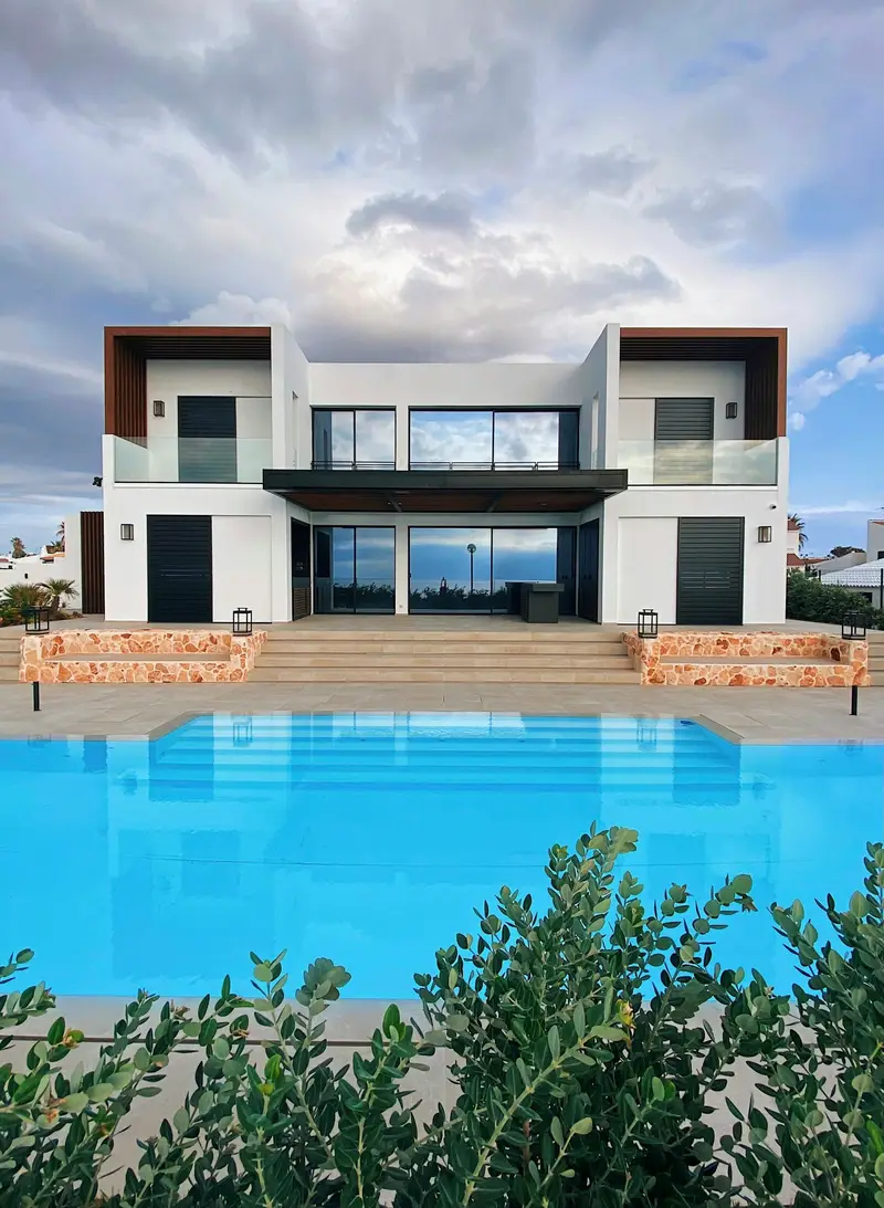 Modern villa with garden
