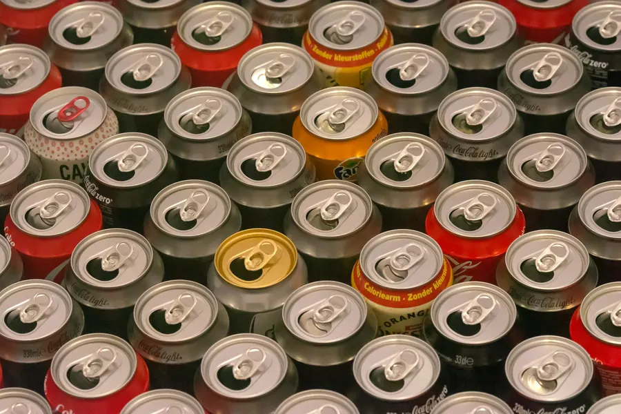 Canned soft drink