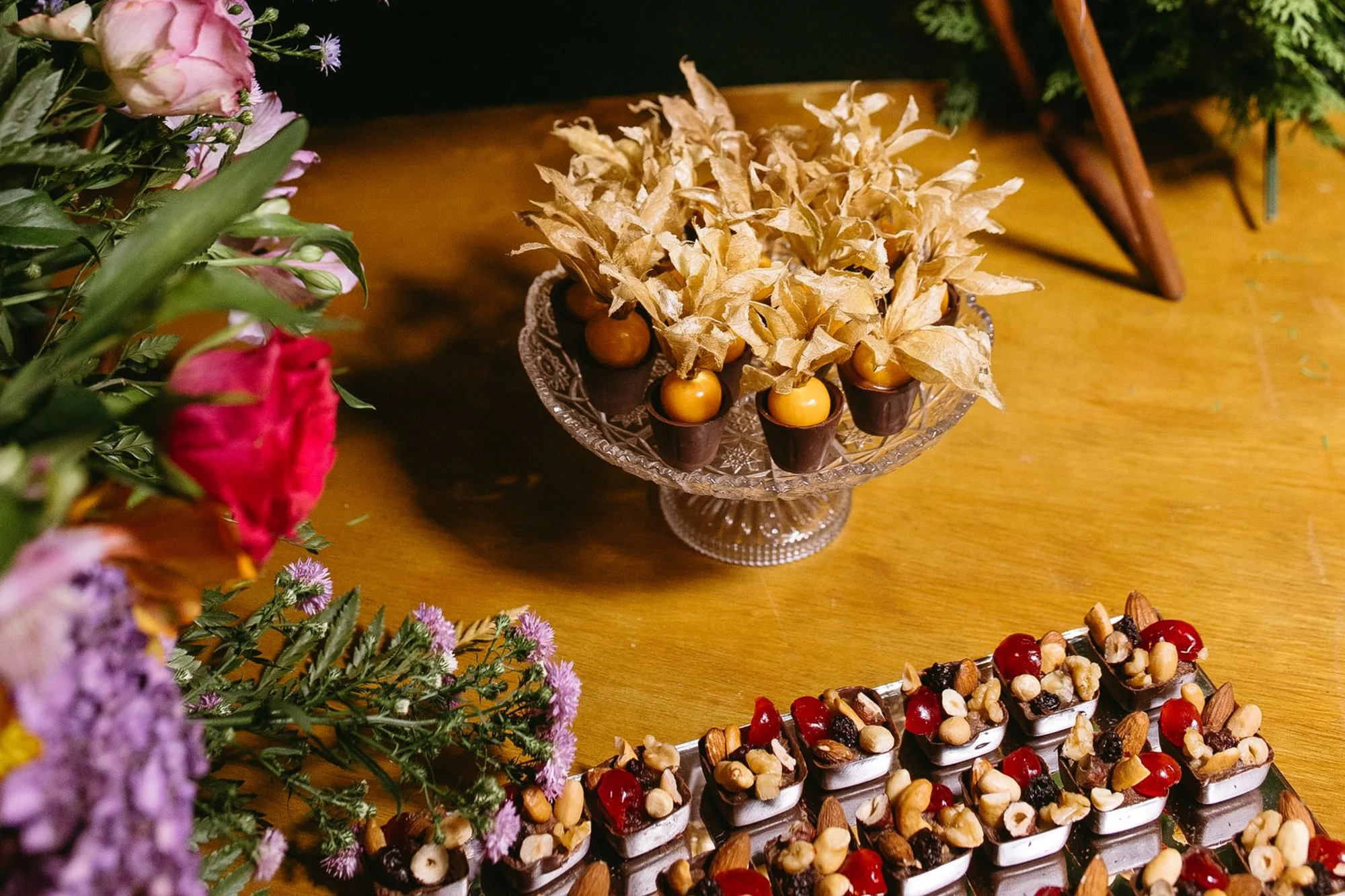 The dessert table on the terrace