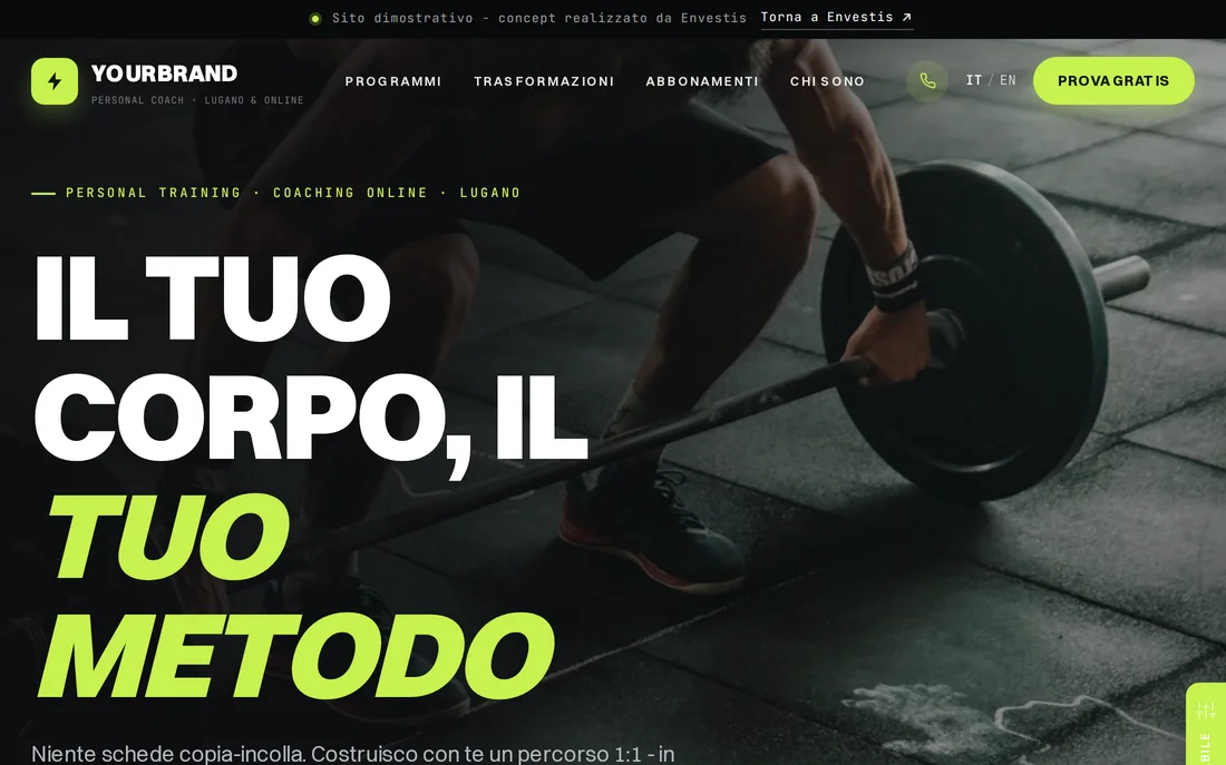 Personal coach / online coaching - demo