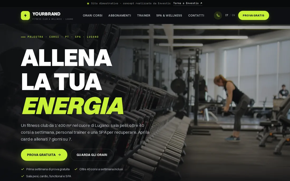 Gym & fitness - demo
